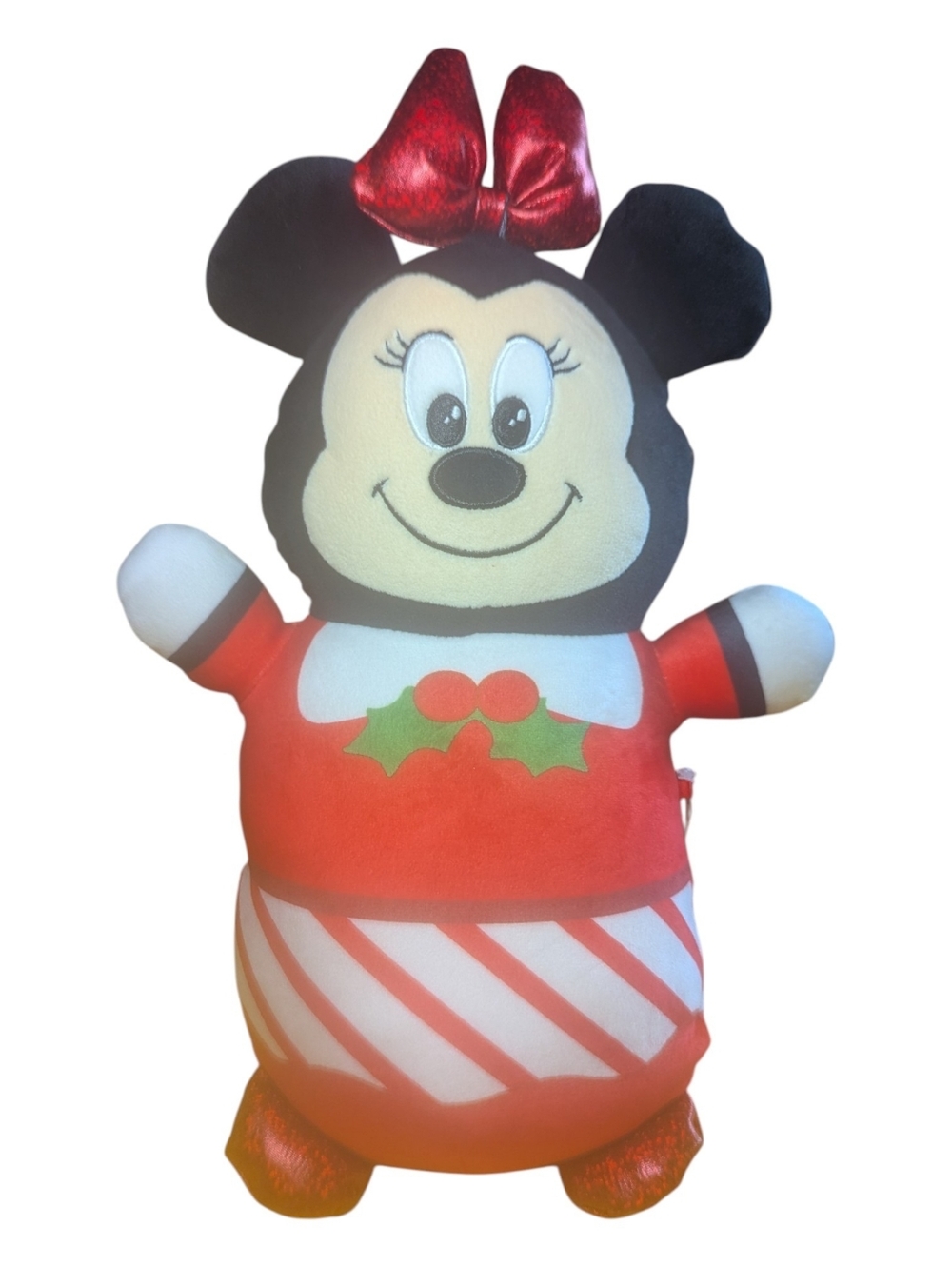 Squishmallows Disney Minnie Mouse Red Black Holiday Plush Shiny Bow Hug Mees
